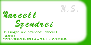 marcell szendrei business card